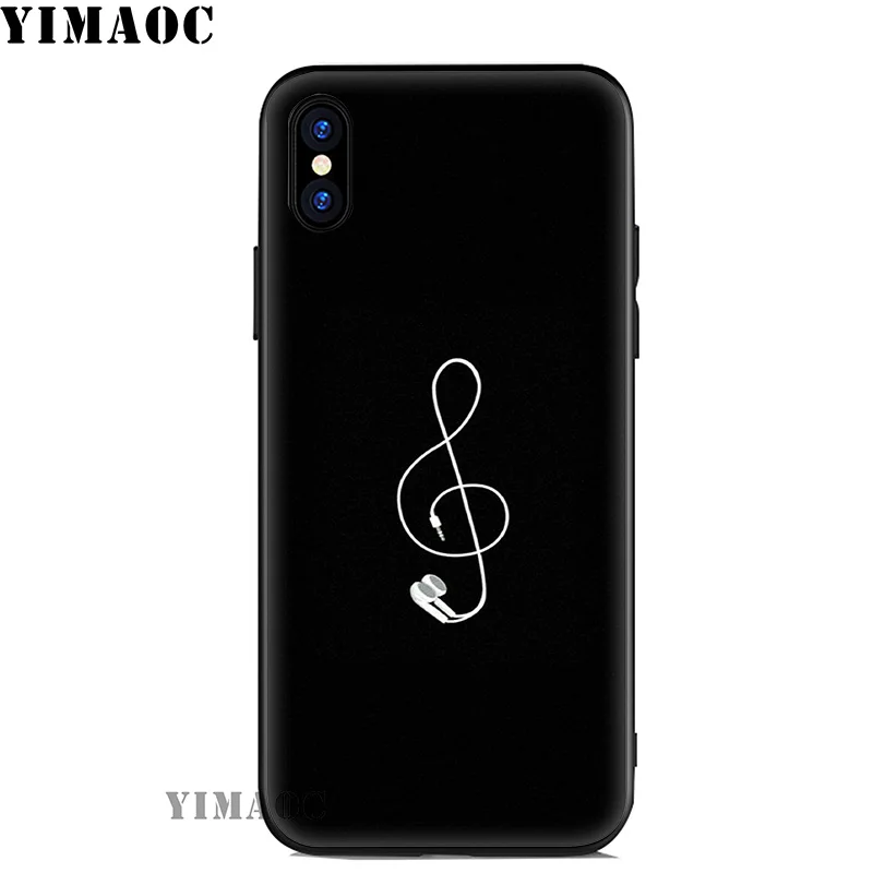 YIMAOC Music Life Guitar Soft Silicone Case for iPhone 11 Pro Xr Xs Max X or 10 8 7 6 6S Plus 5 5S SE |
