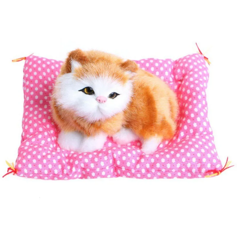 h Игрушечный Кот с ярким звуком, плюшевые украшения, украшение котенка, домашний декор, игрушки для кошек - Цвет: h