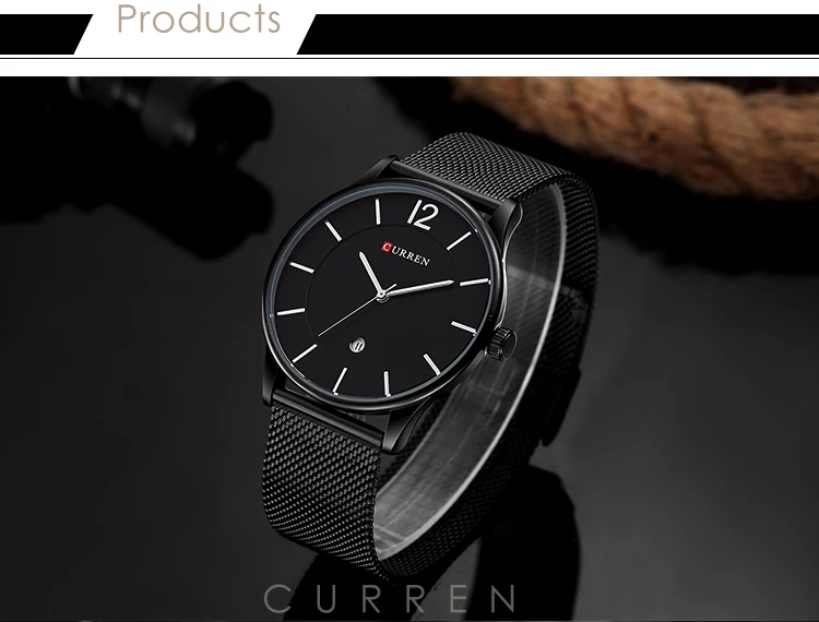 CURREN 8231 модные повседневные кварцевые часы для мужчин с полным календарем водонепроницаемые Роскошные Брендовые мужские часы
