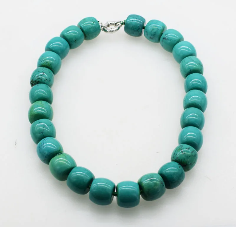 Howlite бирюзовое круглое зеленое ожерелье 15*20 мм 17 дюймов природа, fppj Рождественский подарок