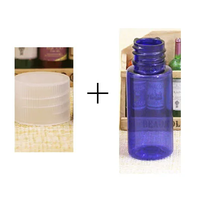 blue and clear cap Sedorate 30 шт./лот 15 мл Пластик бутылка для многоразового использования Пустая палитра бутылочки с закрученными крышками лосьон контейнеры для шампуня для косметики JX125-2 - Цвет: blue and clear cap