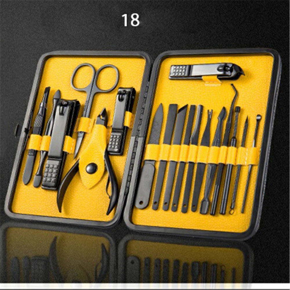 18 шт профессиональный маникюрный набор для ногтей комплект стрижки педикюрный