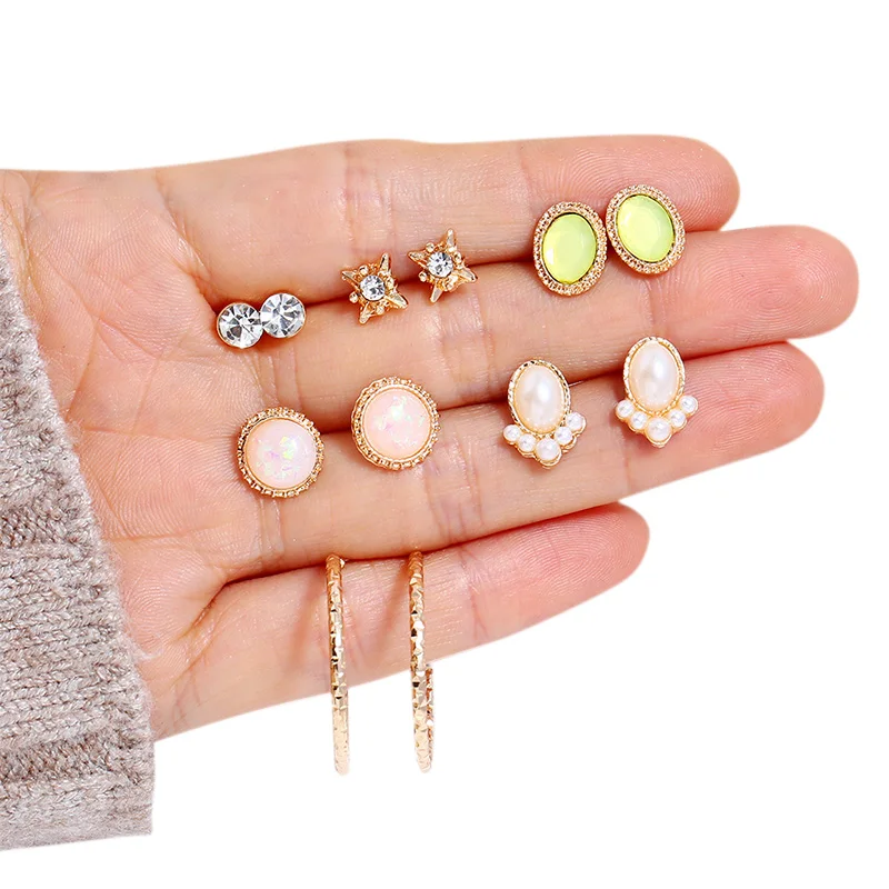 Винтажные шпильки геометрической формы Комплект сережек для женщин девочек