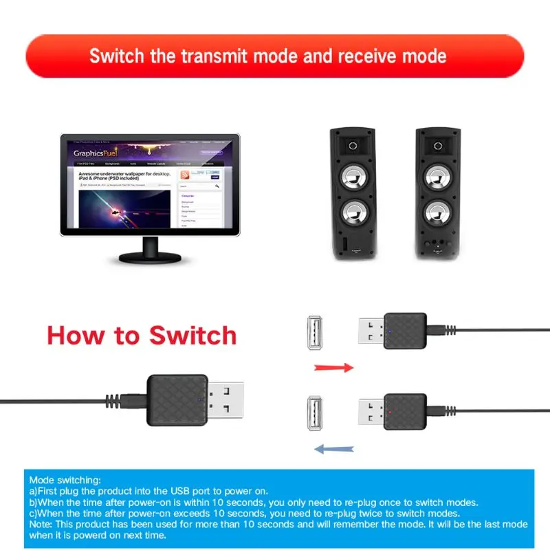 USB Bluetooth приемник передатчики 5,0 беспроводной 3,5 мм аудио музыка стерео адаптер ключ для ТВ ПК Bluetooth динамик наушники