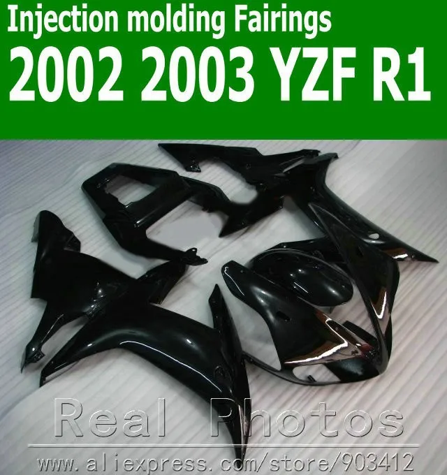 100% литья под давлением мотоцикл части для YAMAHA обтекатель комплект 2002 2003 белые