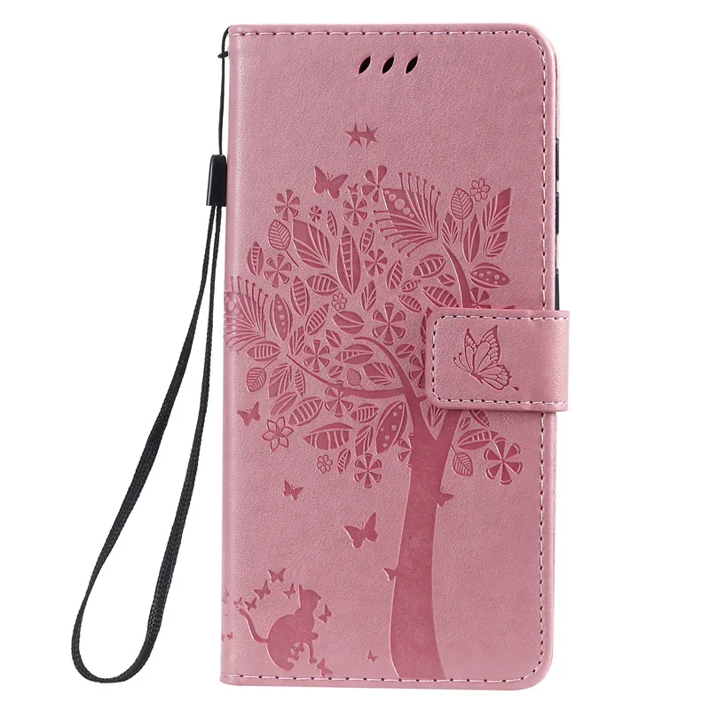 Розовый Leather Wallet Case for Samsung Galaxy A50 card slot holder stand flip silicone soft cover Samsung A50 Case A70 A40 A30 A20 - Цвет: Розовый