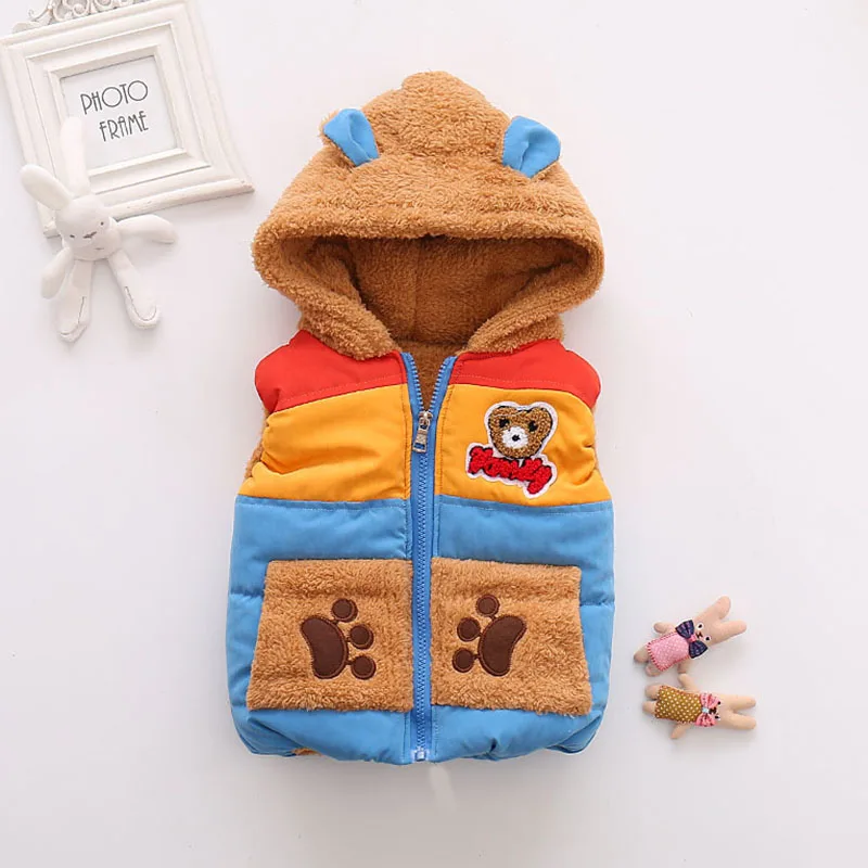 2017 New Winter Infant Baby Warm Vest Bear Cute Waistcoats Newborn Clothing Coats Girl Boys Clothes Outerwear | Детская одежда и