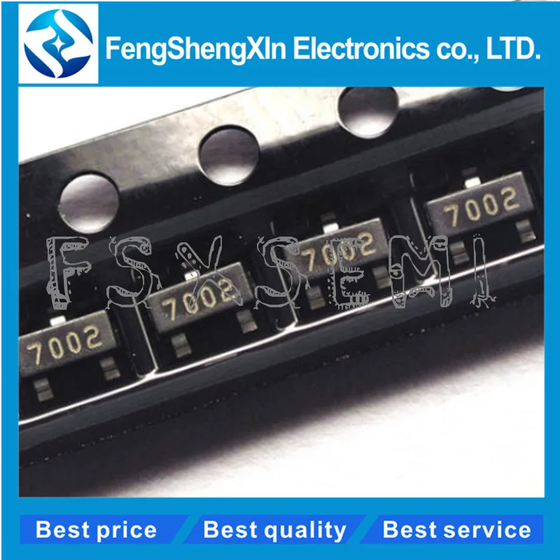 

100pcs/lot 2N7002 7002 MOSFET N-CH 60V 300MA SOT-23