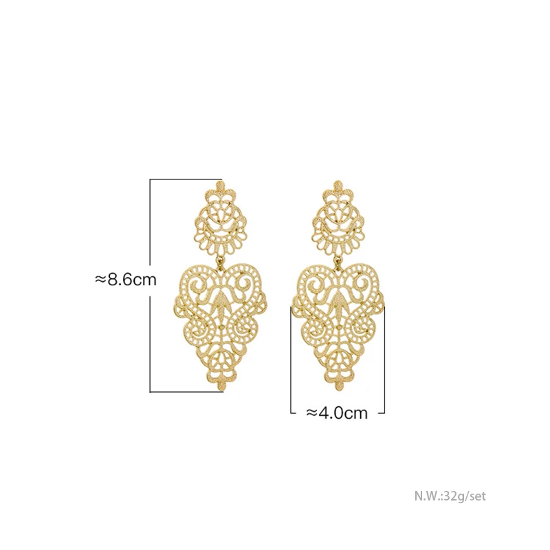 Серьги boucle d'oreille femme 2019 полые золотые женские серьги листья дерева | Украшения и