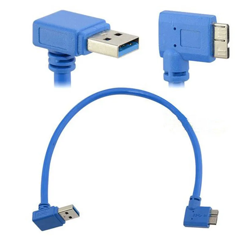 Кабель с прямоугольным штекером USB 3 0 A папа 90 градусов под углом до Micro B 10pin |