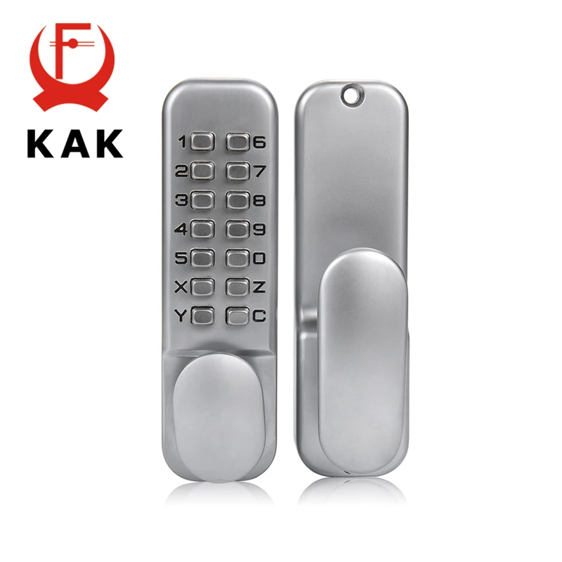 

KAK Zinc Alloy Keyless Door Lock Mechanical Combination Lock Safety Door Lock Code Lock for Home Handle Door Hardware 3 Color