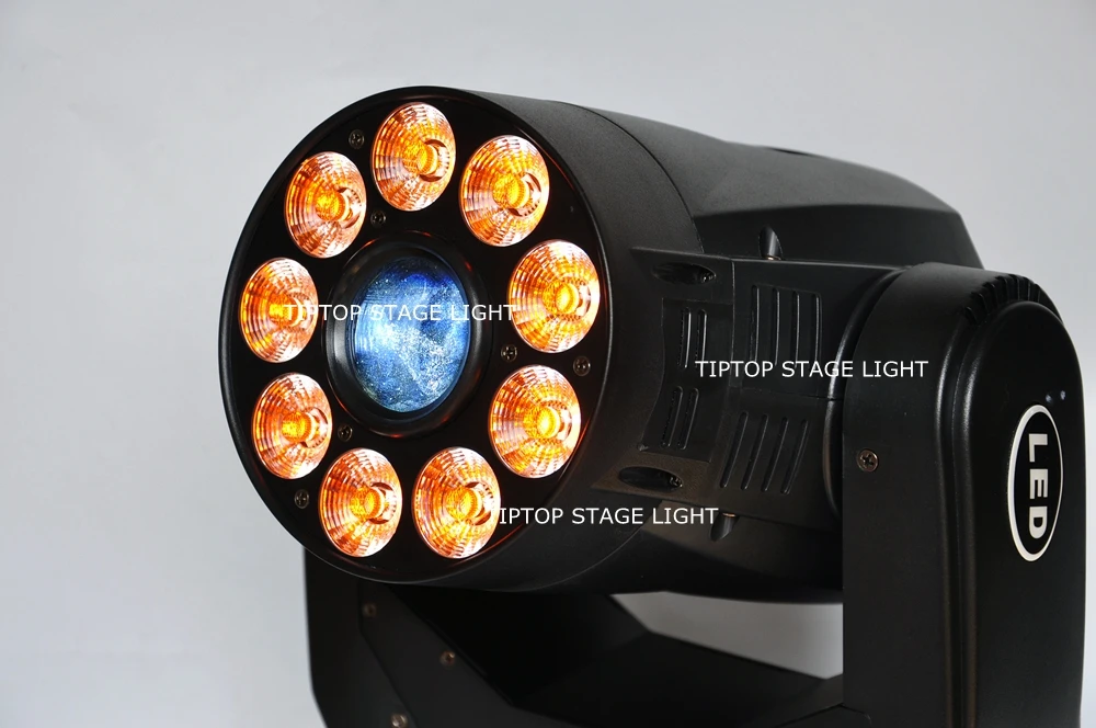 Freeshipping 2 Unit 1*75W+9*12W Led Moving Head Light Focus Function 3 Facet Prism Stage Washer Lighting DMX512 Move Lights | Лампы и