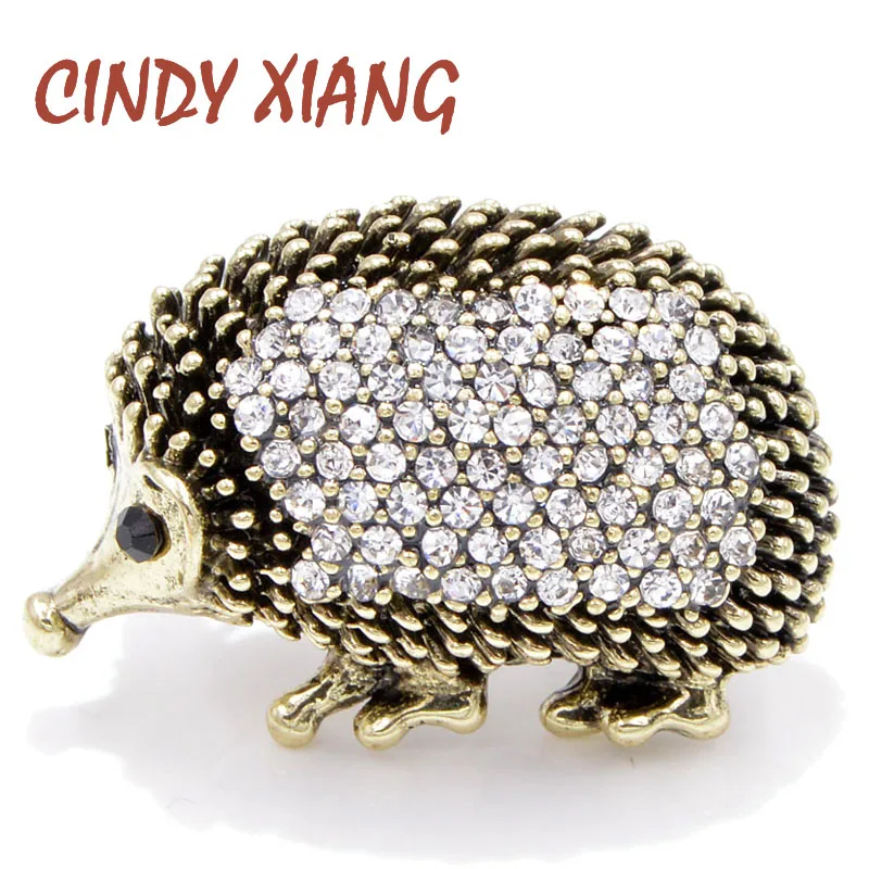CINDY XIANG Новое поступление 3 цвета на выбор стразы ежик броши для женщин винтажные