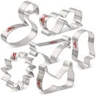 Летняя Пляжная форма для печенья KENIAO-6 шт.-поплавок в виде фламинго, набор бикини, форма для мороженого, солнцезащитных очков-нержавеющая сталь