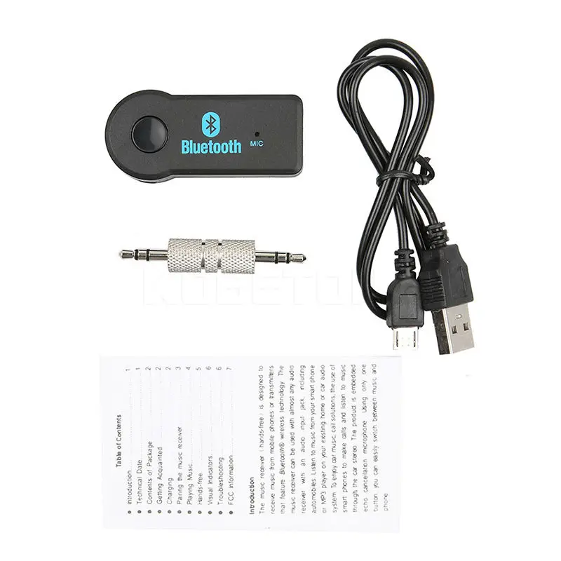 Handfree Автомобильный Bluetooth музыкальный приемник Универсальный 3 5 мм потоковый A2DP