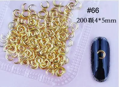 66 MKHG 200X золотые заклепки шипы для ногтей звезда/луна/ракушка квадрат/треугольник 94 типа 3d Металл Дизайн ногтей наконечник Металлические Шпильки наклейки декор - Цвет: 66