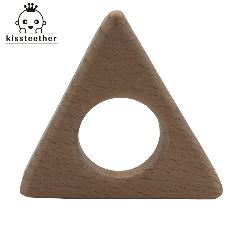 Mordedor Triangular de madera para beb&eacute;, productos para el cuidado de la dentici&oacute;n, sin BPA-1