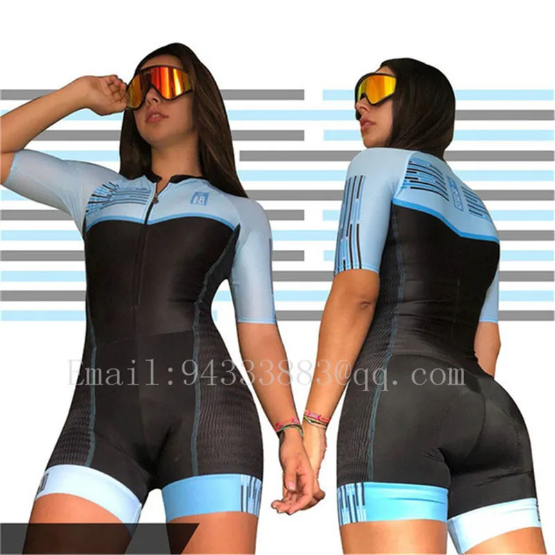 02 Бразильский pro team Триатлон боди Женский велосипед skinsuit frenesi с длинным рукавом Купальник короткий рукав roupa ciclismo feminina - Цвет: 02