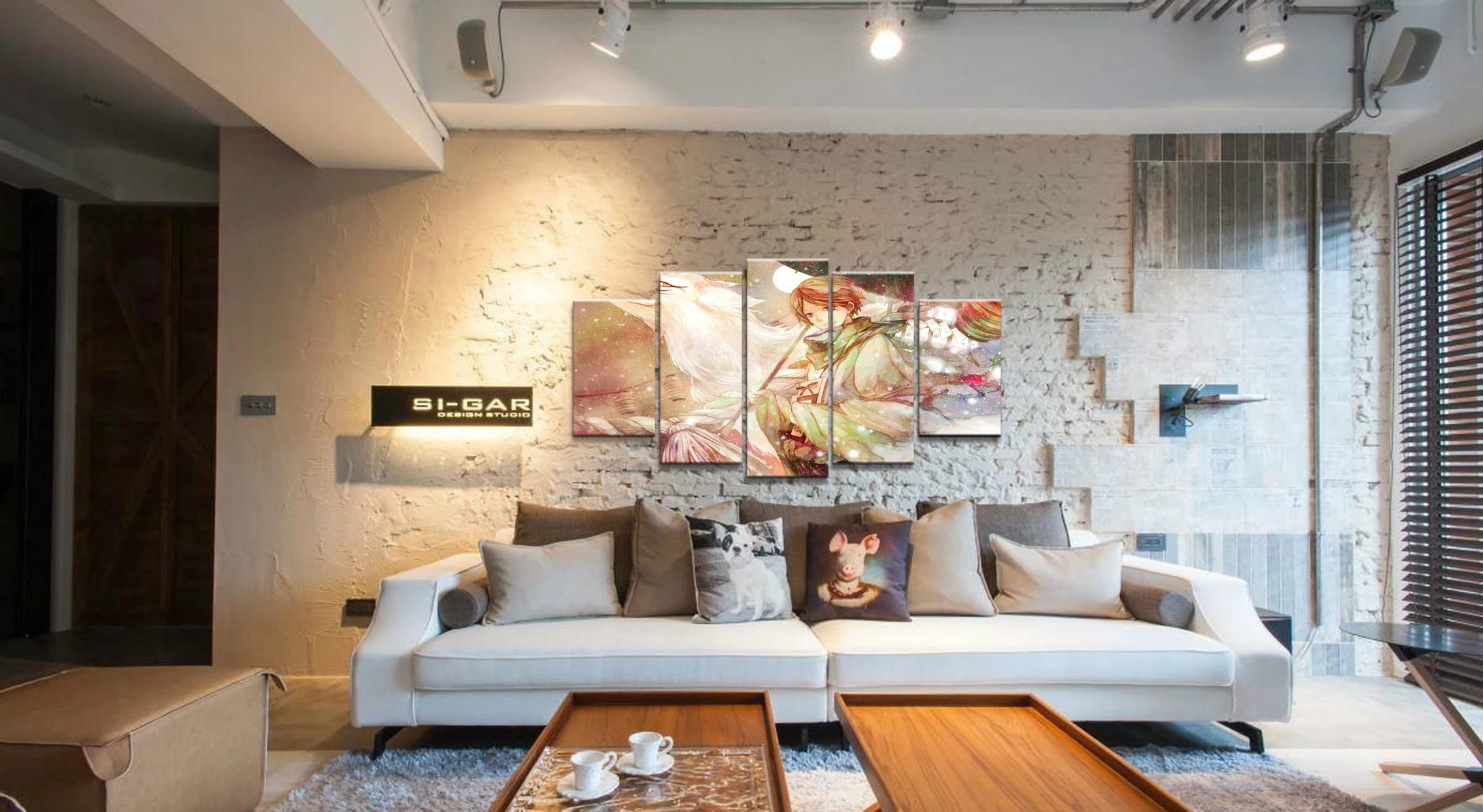 5 piece Anime Poster Natsume friends account Wall Printed Painting Home Decor Japanese Cartoon Decoration Canvas | Дом и сад