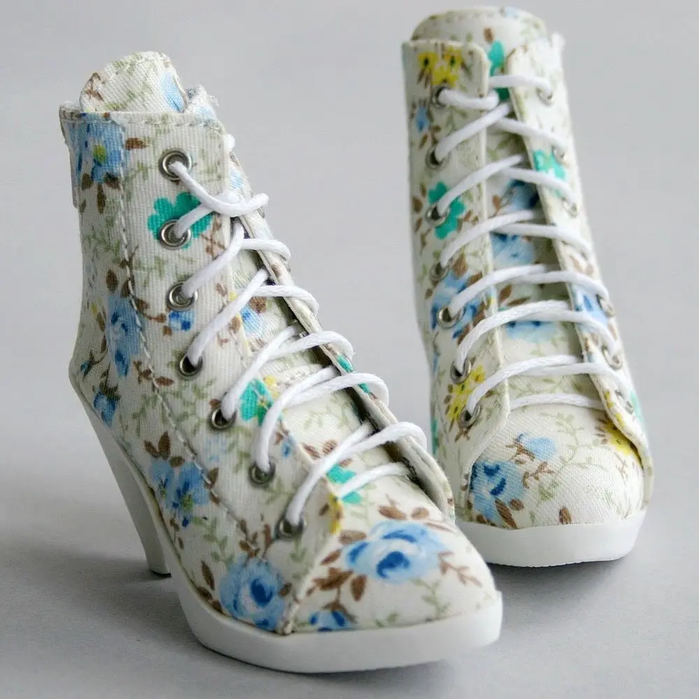

[wamami] 48# Blue Flower 1/3 SD BJD DOD Dollfie High Heels Flanging Boots/Shoes-7.5cm