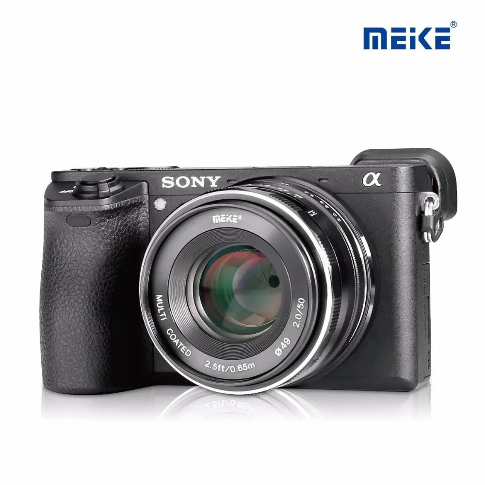MEKE 50 мм f2.0 фиксированный объектив с ручной фокусировкой для Sony E mount беззеркальная