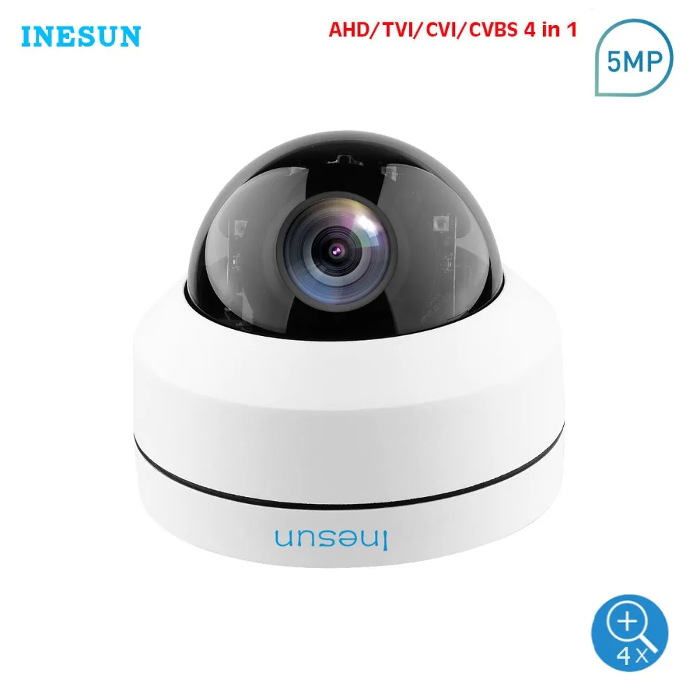 Inesun купольная камера безопасности 5 Мп Super HD 4 в 1 (TVI/AHD/CVI/CVBS) 2 8 12 мм варифокальный