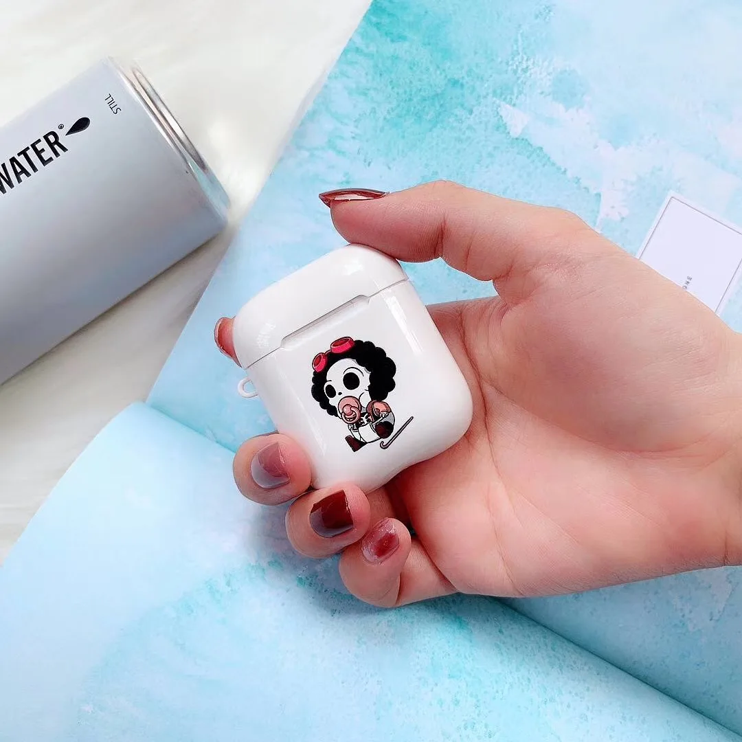 Цельный чехол для Apple Airpods Япония аниме Белый Жесткий ПК Луффи Чоппер детский