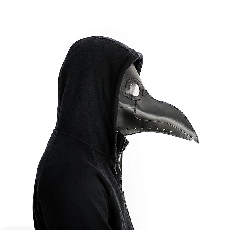 

Маска Чумного Dr. Beak, маска для косплея с длинным носом, белая, черная, красная готическая ретро-рок кожаная маска с клювом для Хэллоуина