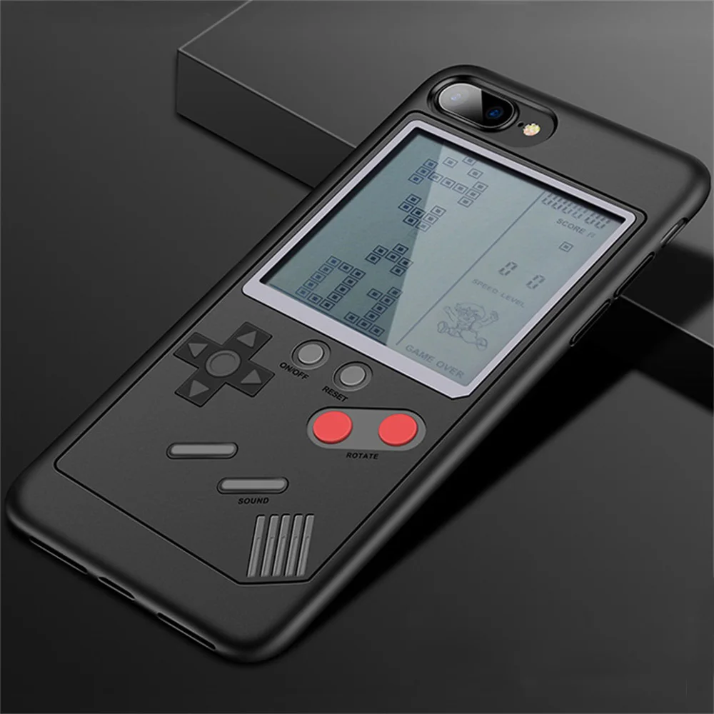 Tetris Gameboy телефонные чехлы для iPhone 6 6 S 7 8 Plus Мягкий ТПУ может играть в игровую консоль чехол для iPhone 6 6 S 7 8 Plus gameboy