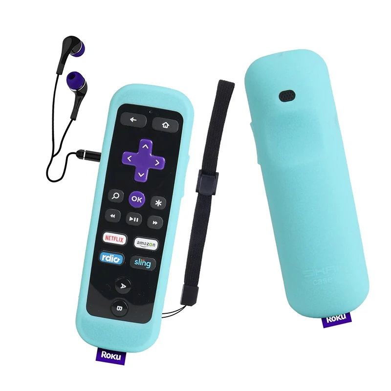 lightblue only case Для Roku 2 3(4230 4200 4210) 4 Prime+ RC54R Roku игровой пульт управления Чехлы SIKAI противоударный защитный чехол - Цвет: lightblue only case