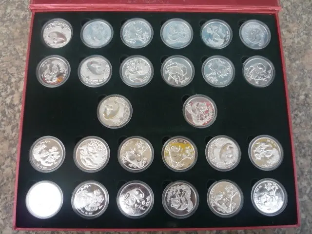

Collection Chinese Ailuropoda melanoleuca silver coin ,26 piece(Set)