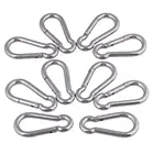 20 шт.партия Многофункциональный M5 x 50 мм карабин зажим сверхмощный защелкивающийся крюк 304 из нержавеющей стали зажим Брелок вмещает до 110 фунтов50 кг