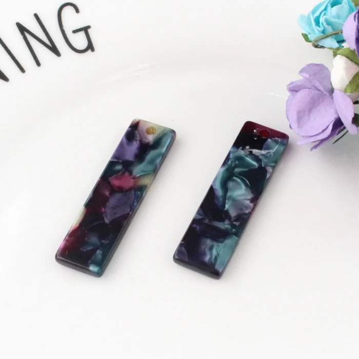 6-35X10MM Rectangle 10 шт. Черепаховые квадратные и прямоугольные амулеты ацетат акриловые амулеты жемчужная мозаика сердце кулон Diy серьги фурнитура - Окраска металла: 6-35X10MM Rectangle