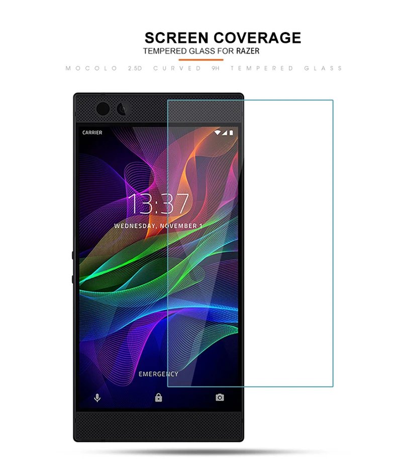 9H 2.5D защита экрана для Razer стекло телефона закаленное смартфона передняя пленка