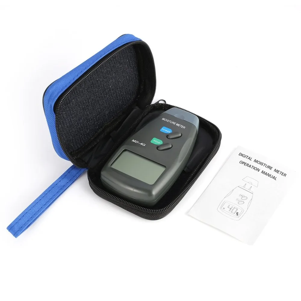 

4 Pins Digital LCD Wood Moisture Humidity Meter Analyzer Hygrometer Timber Damp Detector Tester Range 5% - 40%