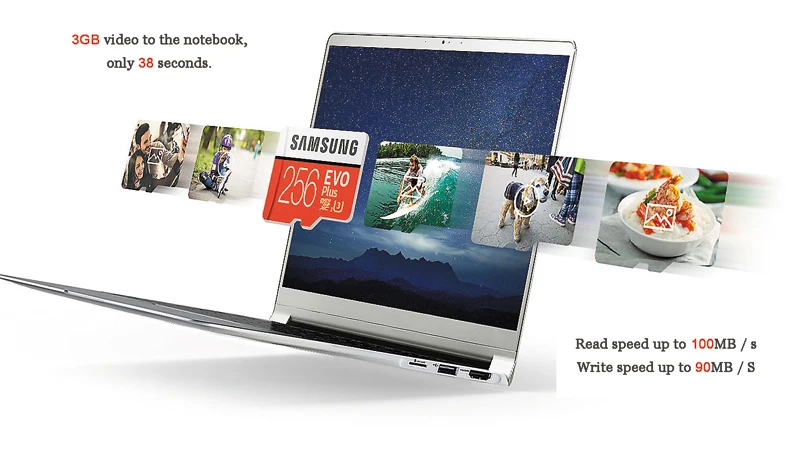 SAMSUNG EVO Plus TF карта microsd 64 Гб 100 МБ/с./с карта памяти 4K UltraHD UHS-I U3 класс 10 SDXC транс флэш для вождения рекордер