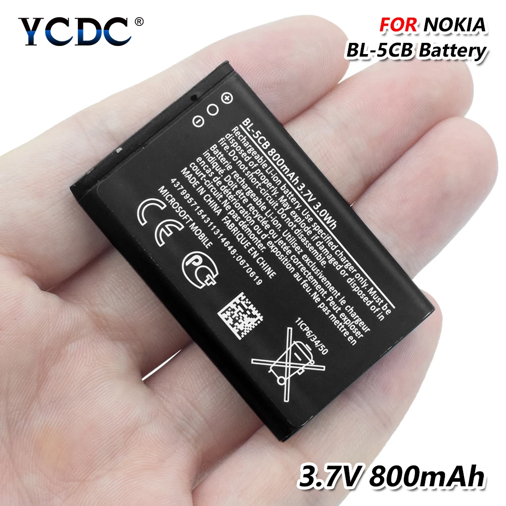 Аккумулятор BL5CB 800 мАч для Nokia 100 101 103 105 109 111 113 1000 1280 перезаряжаемая сменная батарея