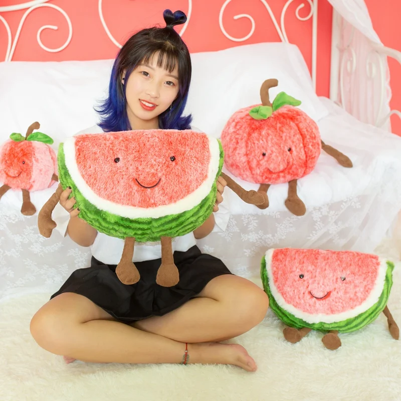 Милая плюшевая игрушка в виде арбуза вишни милого мультяшного фрукта kawaii