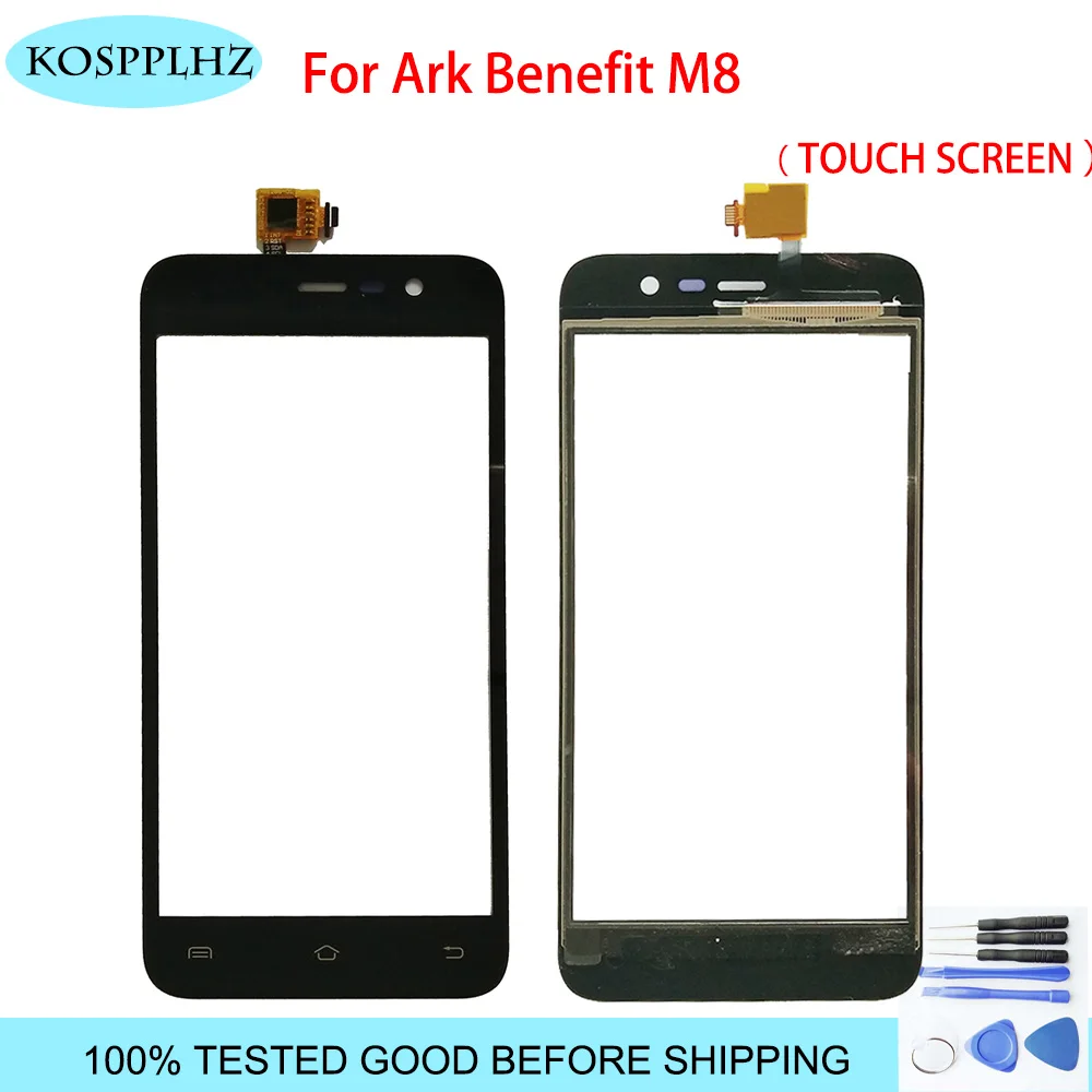 Черное/белое 5-дюймовое переднее внешнее стекло для Ark benefit M8 сенсорный экран