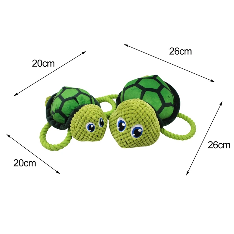 Durable Soft Eco-Friendly Chew Toy Dog Puppy Plush Toys Pet Sound Built-In Squeaker Green Tortoise S/L | Дом и сад