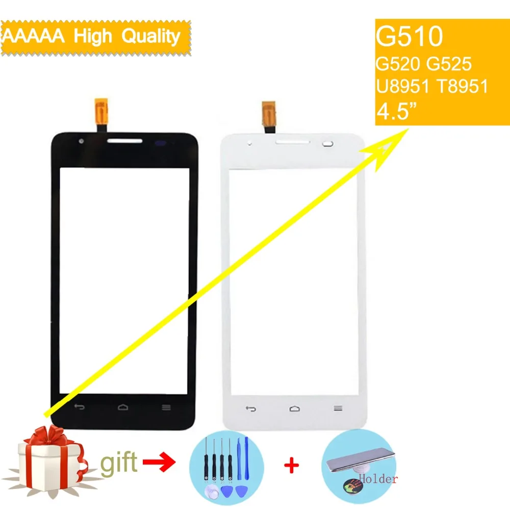 Сенсорный экран для Huawei Ascend G510 G520 G525 U8951 T8951 Сенсорная панель Датчик дигитайзер