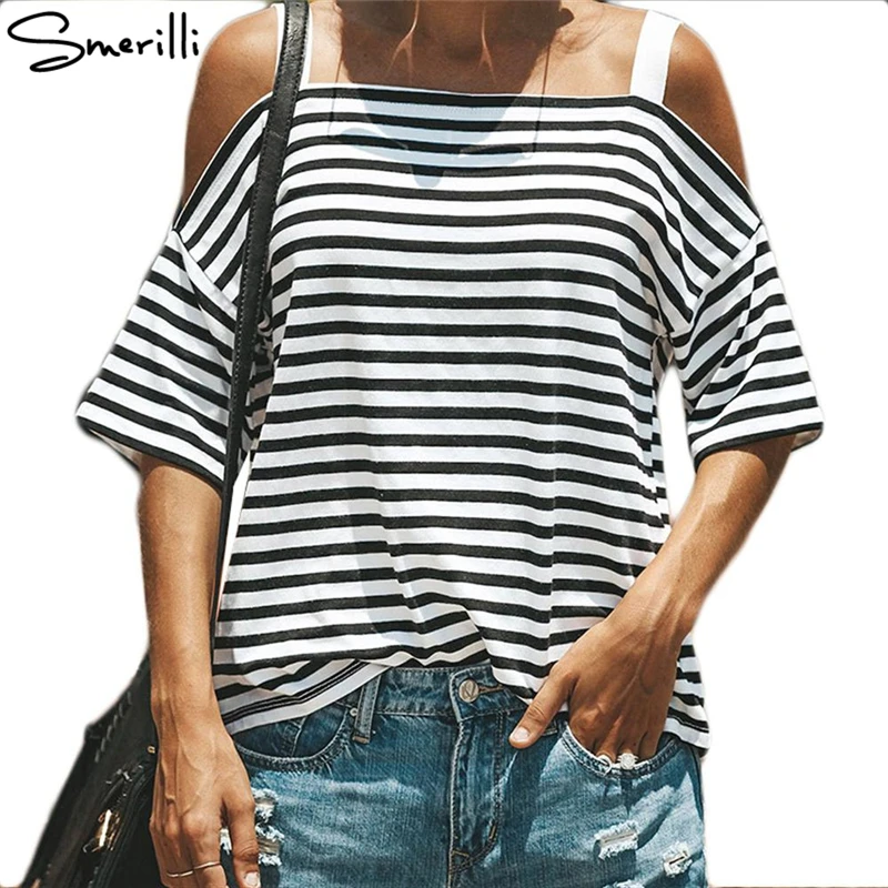 2018 модные черные белые полосатые с короткими рукавами летние футболки Плюс