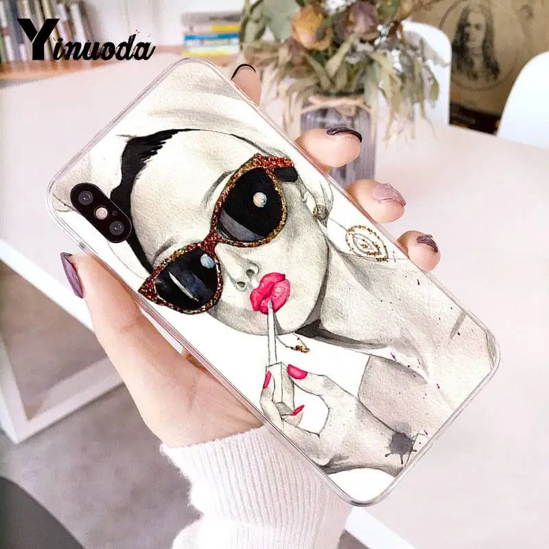 Модный тонкий чехол для телефона Yinuoda с кофейной чашкой мамы и дочери подруги iPhone