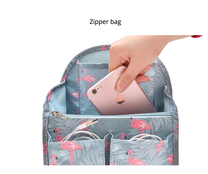 Для женщин Дорожная сумка, косметичка, сумка Baginbag Органайзер ленивый Фламинго косметички косметические, Туалетные набор инструментов для мытья посуды Maneup сумка