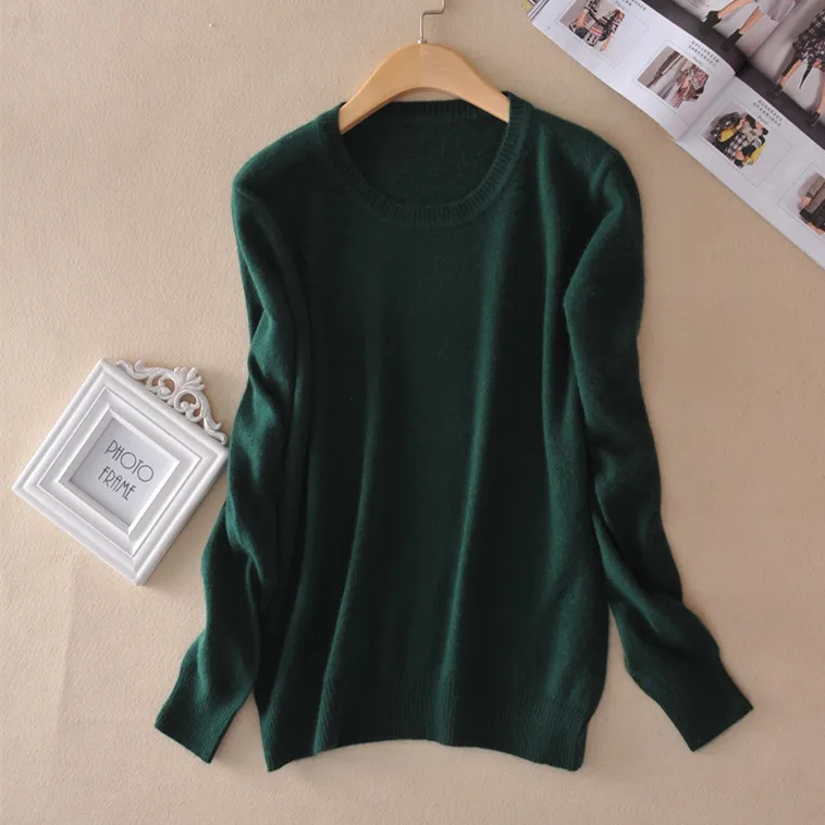 Women Knitted Cashmere Sweater O-neck Pullover Thin Female Slim Warm knitwear Skinny Clothing Mujer | Женская одежда