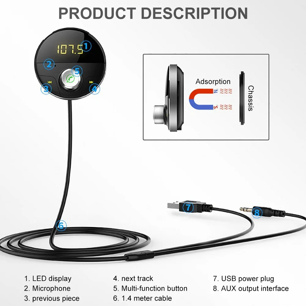 MP3 автомобильный Bluetooth модулятор FM модулятор центральная консоль Автомобильный MP3 Bluetooth плеер AUX fm-передатчик автомобильный беспроводной стерео радио