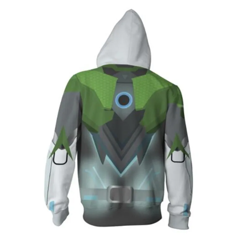 Игра Overwatch Shimada Косплей Гэндзи костюм на молнии с капюшоном Косплей Мужской и Женский Повседневный спортивный свитер бренд