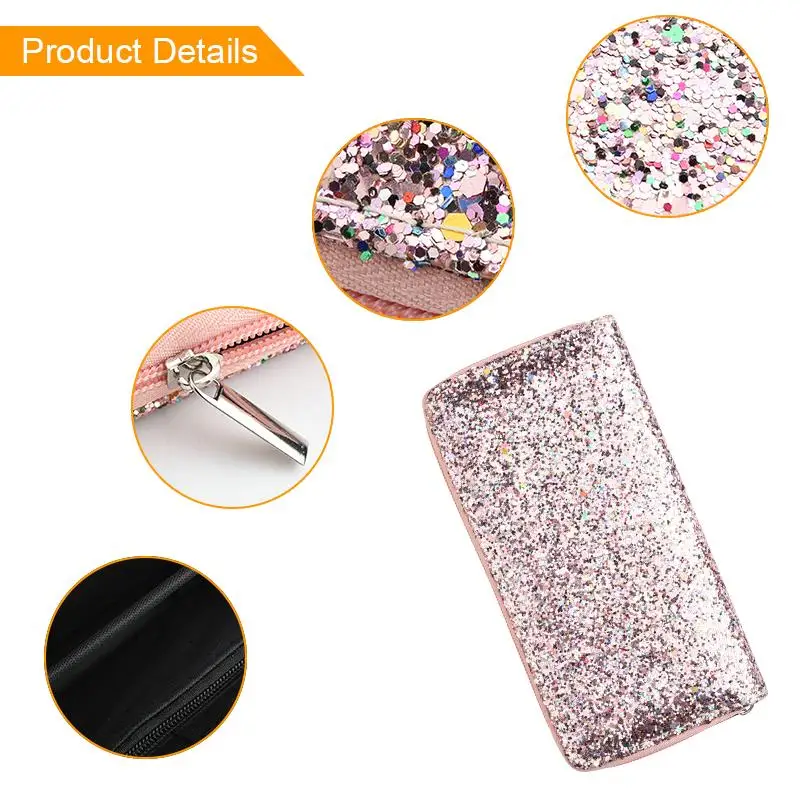 Женская Блестящая ручная сумка Fecilia блестящий клатч с блестками кошелек для