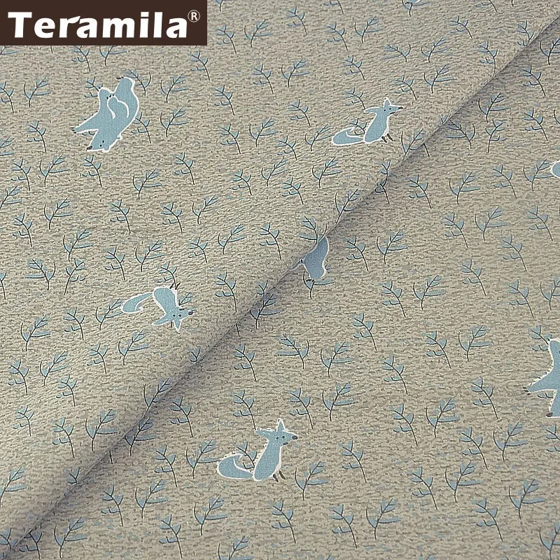 Teramila Новый 100% хлопок саржевая ткань стеганый серый Tecido шитье лоскутное Telas Сделай