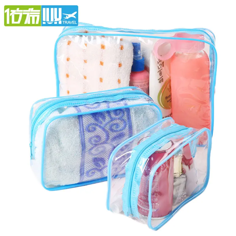 IUX Travel PVC Cosmetic Bags Women Transparent Clear Zipper Makeup Organizer Bath Wash Make Up Tote Handbags Case | Багаж и сумки